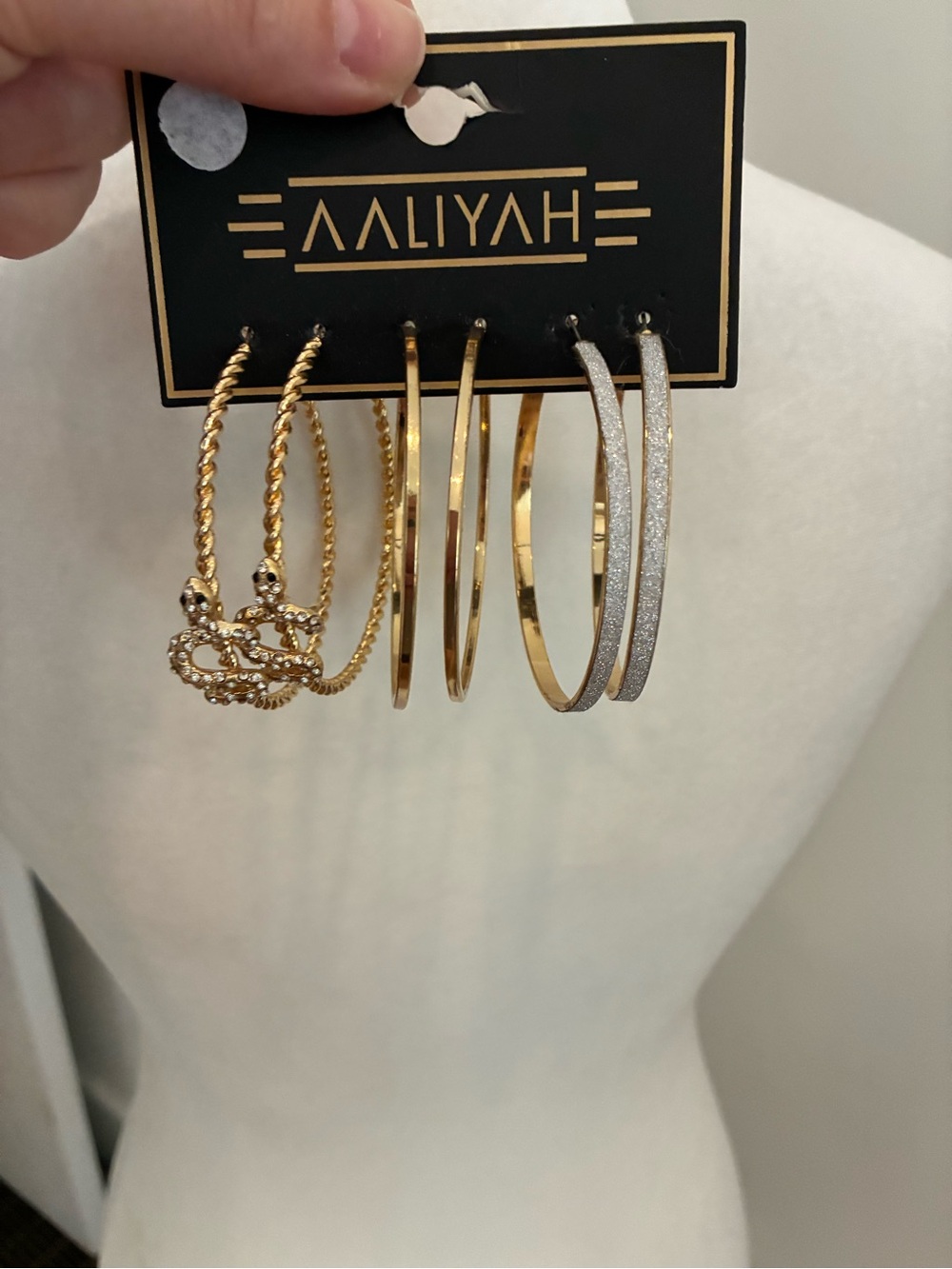 Gold Hoop Earring Set - 3 pairs costume jewelry